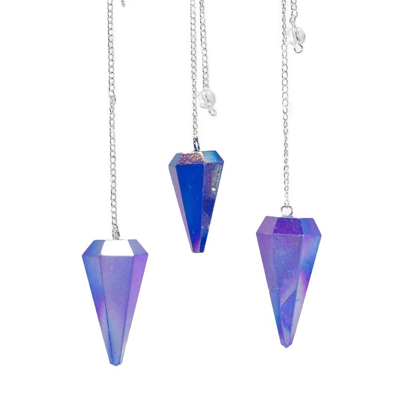 Šesterostrani Visak - Aurora Crystal Plava - 4cm