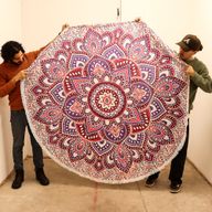 Velika Mandala Okrugla Dekoracija (180cm) – Roze & Ljubičasta