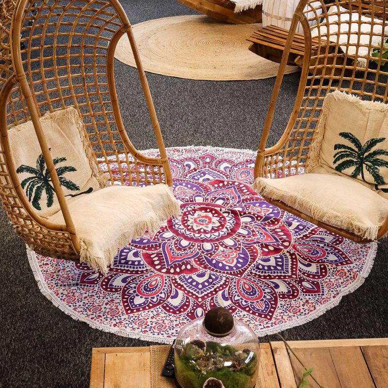Velika Mandala Okrugla Dekoracija (180cm) – Roze & Ljubičasta