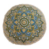 Velika Mandala Okrugla Dekoracija (180cm) – Žuta & Plava
