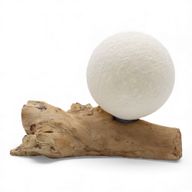 Drift Glow Lampion s Drvenom Bazom – Pamuk Luna – Ivory