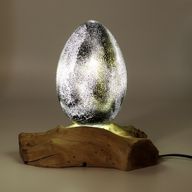 Drift Glow Lampion s Drvenom Bazom – Efekt Pukotina, Lava Jaje, Siva