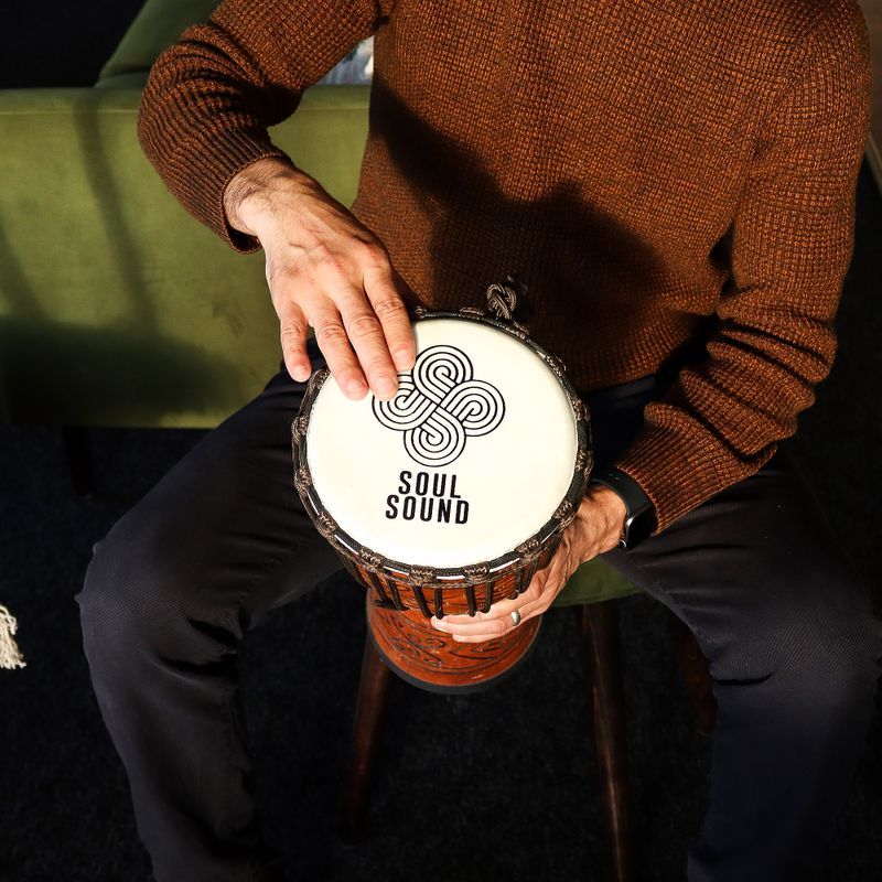 Srednji Pro Djembe Bubanj - Zvuk Duše (nizak ton) - 40cm (promjer 18cm)