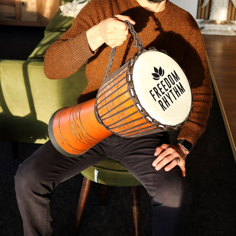 Veliki Pro Djembe Bubanj - Ritam Slobode (visoki ton) - 50cm (promjer 22cm)