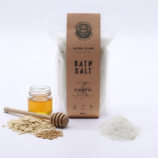 Greenman Rituals Epsom soli za kupanje s zobi i medom – Spa Relax Blend