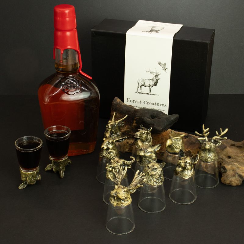 Obrnute shot čašice (25 ml) – Šumska & mistična stvorenja – Antik brončana