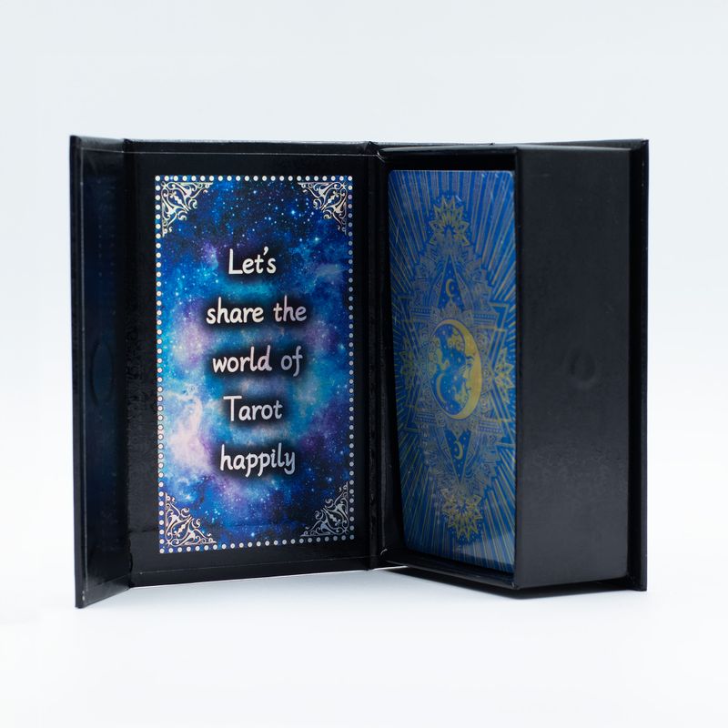 Set Tarot Karata s Plavim Foliotiskom – Lice Mjeseca – s knjižicom