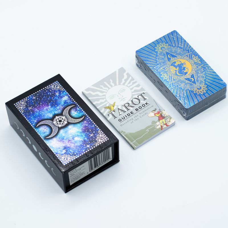 Set Tarot Karata s Plavim Foliotiskom – Lice Mjeseca – s knjižicom
