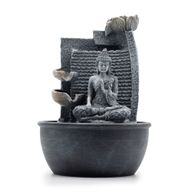 Sobna fontana – Buda s lotos cvijetom i kaskadnim posudama (19x19x28 cm)