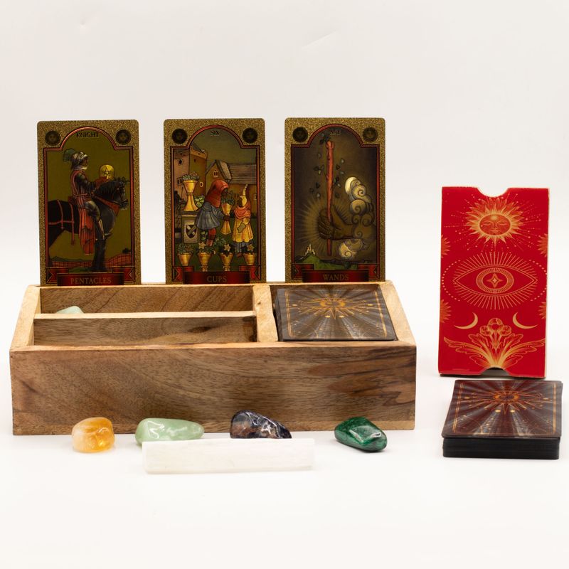 Tarot Kutija s Tri Pretinca i Držačem za Karte