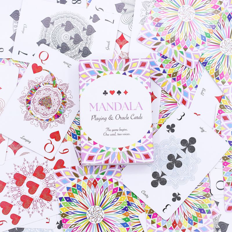 Mandala Karte za Igranje i Proricanje – Kaleidoskopska Simetrija