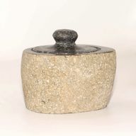 Posuda za uzemljenje od prirodnog riječnog kamena – Mala (cca 9x7 cm)