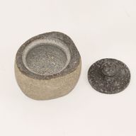 Posuda za uzemljenje od prirodnog riječnog kamena – Mala (cca 9x7 cm)