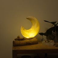DriftGlow lampa s Crackle efektom, sjenilo u obliku polumjeseca - siva