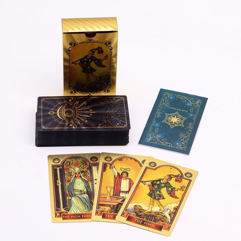 Set Tarot Karata s Plavo-zlatnom Folijom – Svevideće Oko - s priručnikom