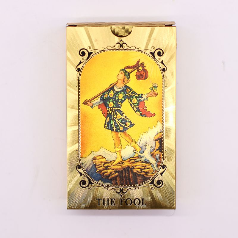 Set Tarot Karata s Plavo-zlatnom Folijom – Svevideće Oko - s priručnikom