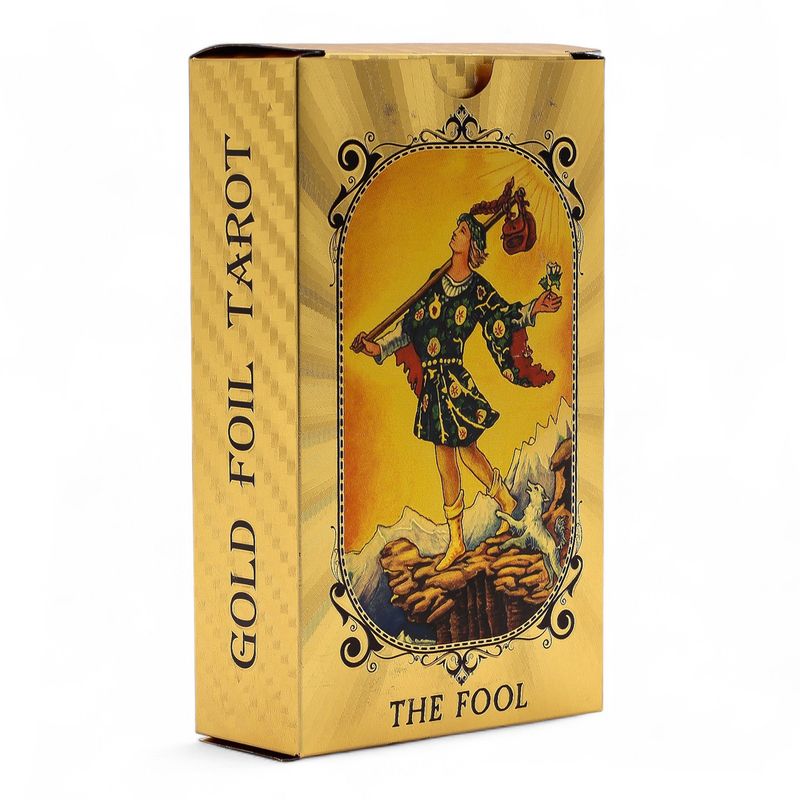 Set Tarot Karata s Plavo-zlatnom Folijom – Svevideće Oko - s priručnikom