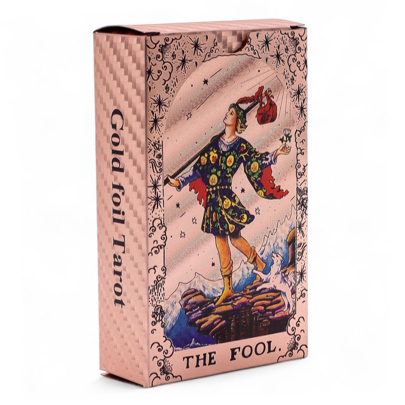 Set Tarot Karata s Rose Gold Folijom – Mjesečeve Faze – s priručnikom