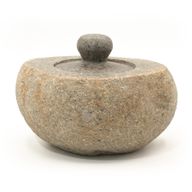 Posuda za uzemljenje od prirodnog riječnog kamena – Velika (cca 15x12cm)