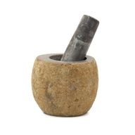 Ukrasni tučak i mužar od prirodnog riječnog kamena – Mali (približno 9x7 cm)