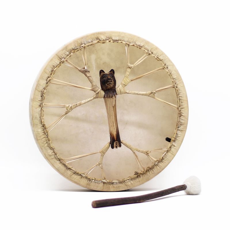 Duh Medvjeda - Šamanski Bubanj s Batićem - Podesiv – 40cm