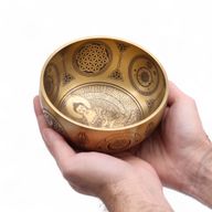 Ugravirani Buda od Čistog Mesinga – Set od 4 – Približno 3,85kg