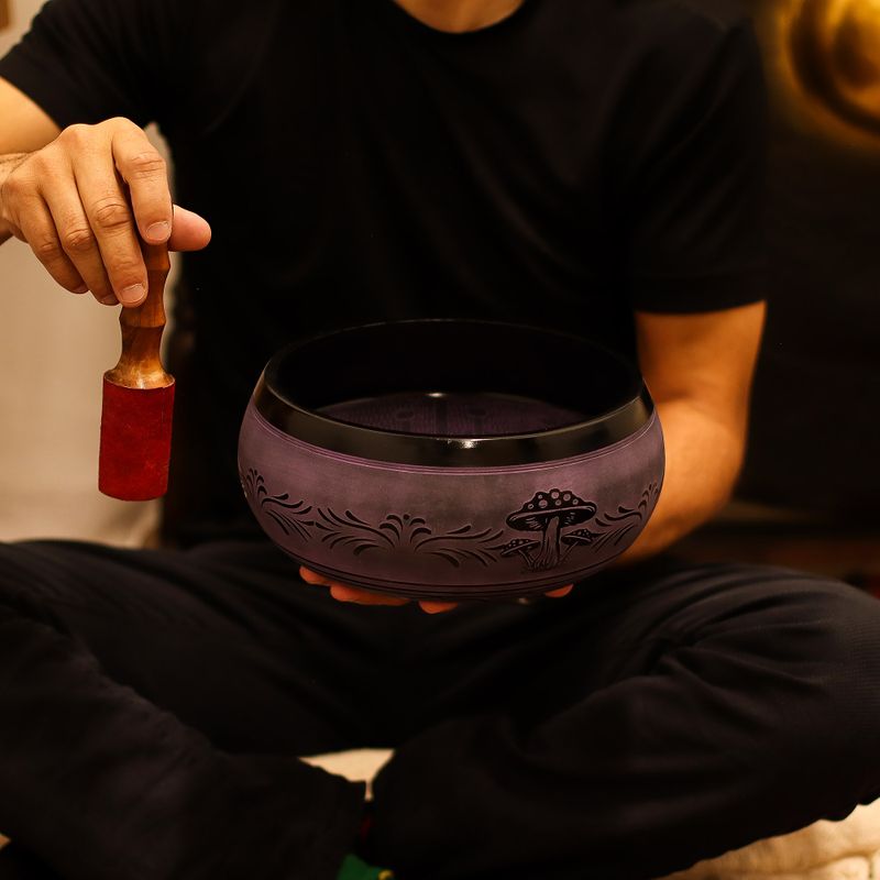 Veoma Glasna - Pjevajuća Zdjela s Gljivama – 23x10,5 cm 1,3 kg – Purple Haze
