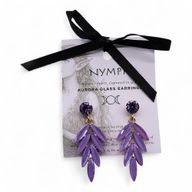 Lavanda - Vile - Naušnice - Vintage Staklo