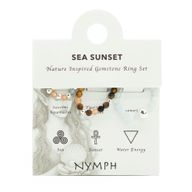 Nymph Spirit set prstenja s prirodnim kamenjem - Sea Sunset