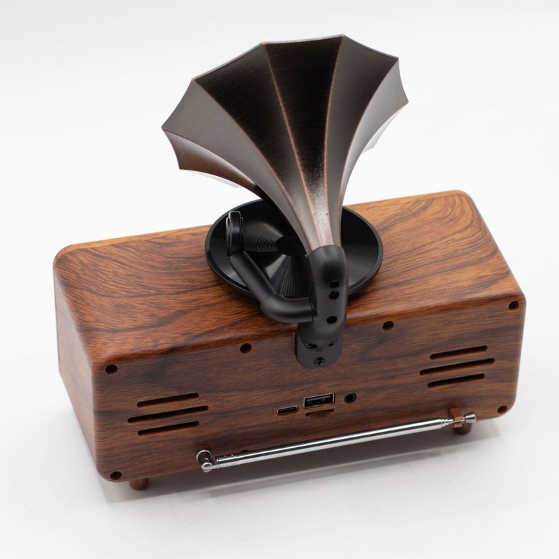 Retro Mini dvostruki gramofonski zvučnik - Bluetooth - 5.4 vata × 2