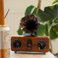 Retro Mini dvostruki gramofonski zvučnik - Bluetooth - 5.4 vata × 2
