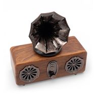 Retro Mini dvostruki gramofonski zvučnik - Bluetooth - 5.4 vata × 2