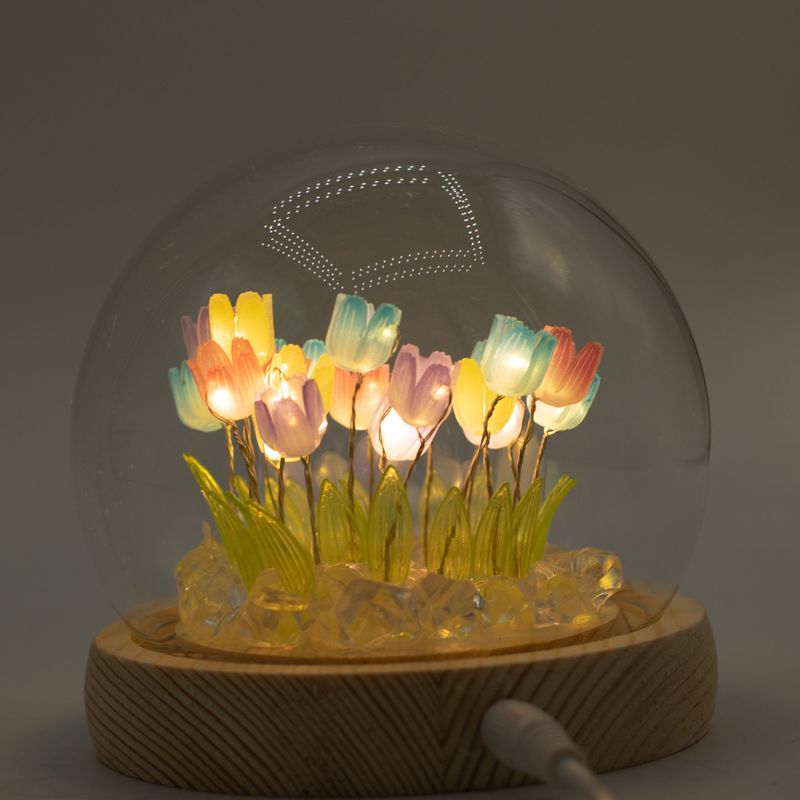 LED cvjetna kupola s 20 višebojnih tulipana – USB