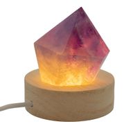 Okruglo drveno USB LED postolje 6cm - Hladno bijelo/Toplo bijelo/ Dnevno svjetlo