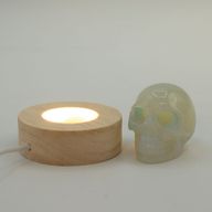 Okruglo drveno USB LED postolje 6cm - Hladno bijelo/Toplo bijelo/ Dnevno svjetlo