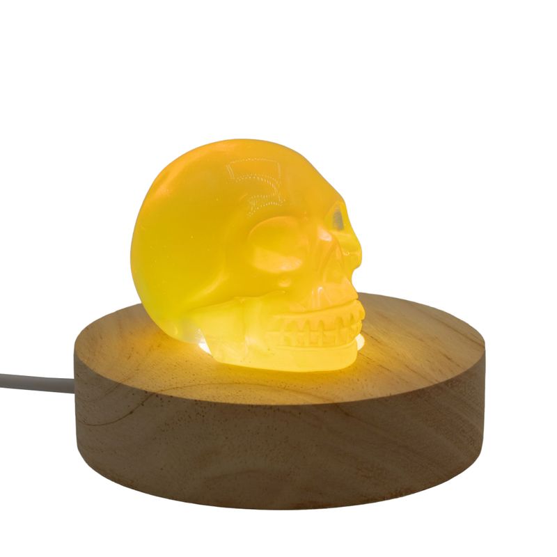 8 cm okrugli drveni USB LED stalak - Hladno/Toplo/Dnevno svjetlo