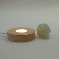 8 cm okrugli drveni USB LED stalak - Hladno/Toplo/Dnevno svjetlo