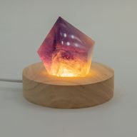 8 cm okrugli drveni USB LED stalak - Hladno/Toplo/Dnevno svjetlo