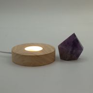 8 cm okrugli drveni USB LED stalak - Hladno/Toplo/Dnevno svjetlo