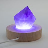 8 cm okrugli drveni USB LED stalak - višebojni