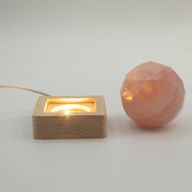 6 cm kvadratni drveni USB LED stalak - hladno/toplo/dnevno svjetlo