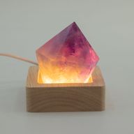 6 cm kvadratni drveni USB LED stalak - hladno/toplo/dnevno svjetlo