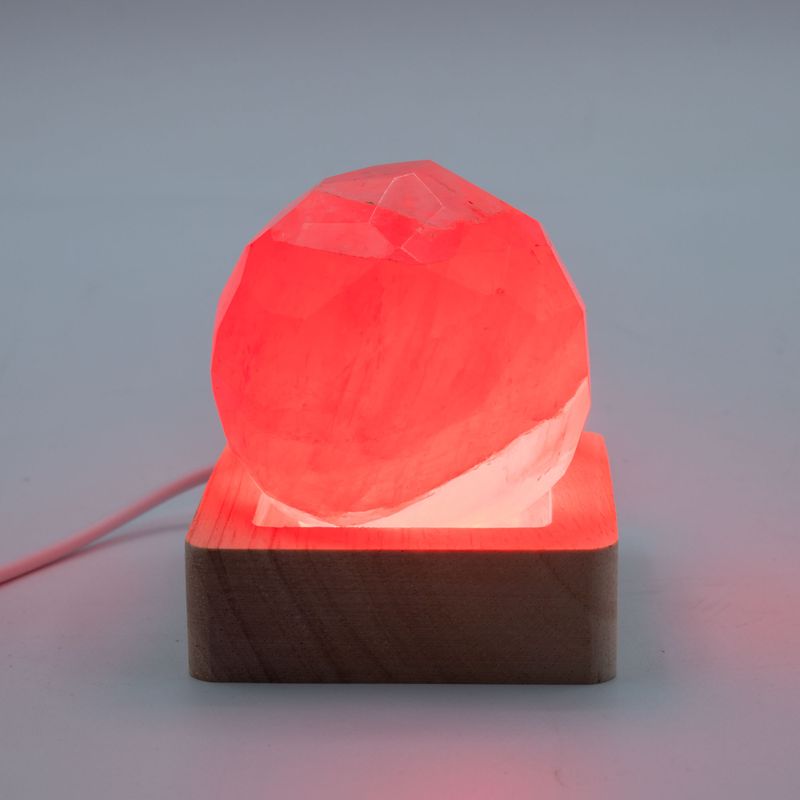 6cm kvadratni drveni USB LED stalak - višebojni