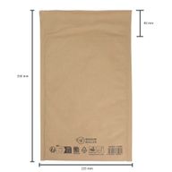 Kraft podstavljena kuverta od saćastog kartona (235x350+40mm)