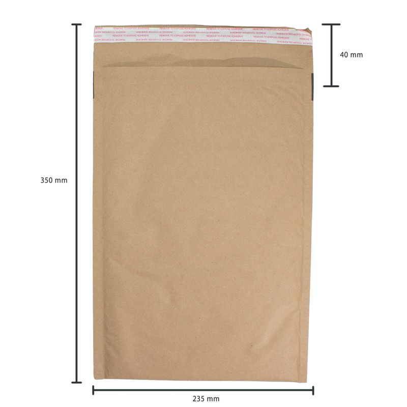 Kraft podstavljena kuverta od saćastog kartona (235x350+40mm)