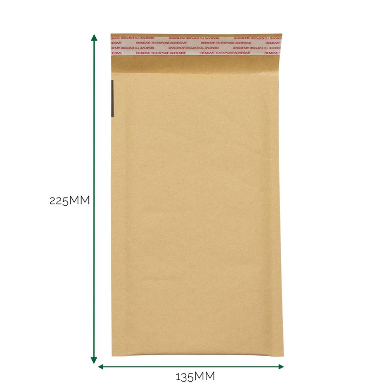 Kraft kuverta s mjehurićima (135x225+40mm)