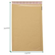 Kraft kovert s mjehurićima (235x350+40mm)