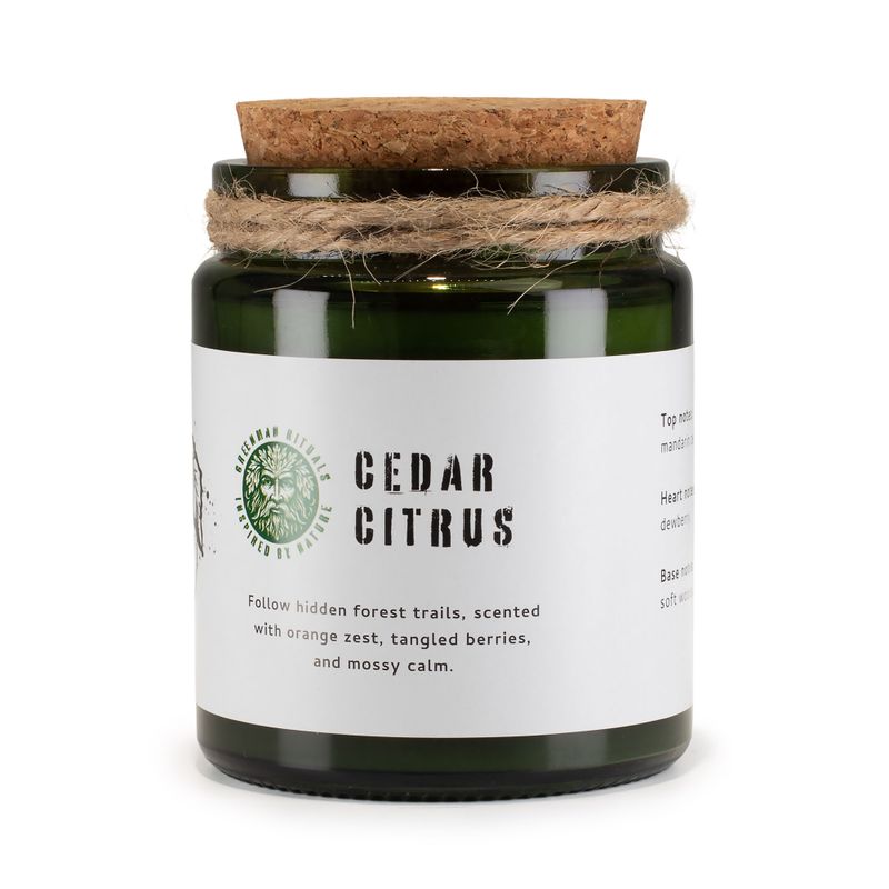 Svijeća od sojinog voska s drvenim fitiljem - Cedar Citrus