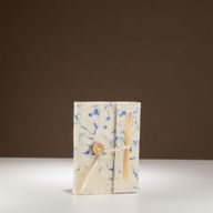 Mini Lokta Bilježnica s Plavim Pamučnim Vlaknima (12x8cm) – 40 listova