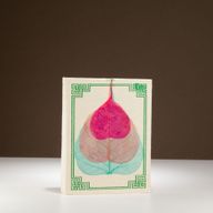 Srednja Lokta Bilježnica s Listom Bodhija (15x12cm) - 45 listova